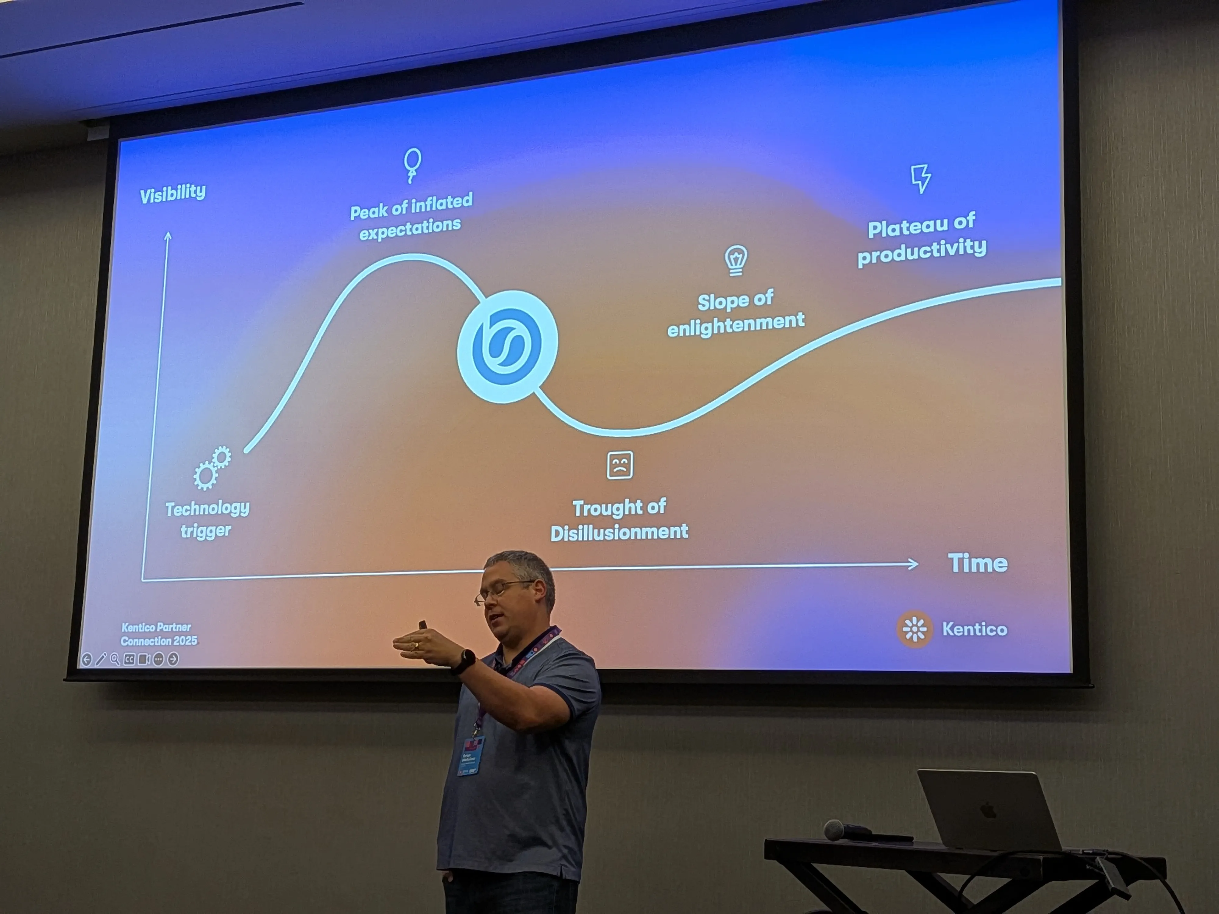 Brian McKeiver - Kentico Partner Connection 2025 - AI decision playbook Brian McKeiver presenting on the AI decision playbook at Kentico Partner Connection 2025.